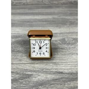 Westclox Vintage Travel Alarm Clock. Folding. WORKING. Made in Hong Kong